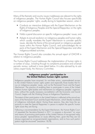 Indigenous People and the United Nations Human Rights System | PDF