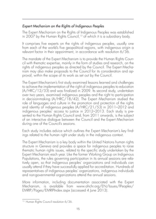 Indigenous People and the United Nations Human Rights System | PDF