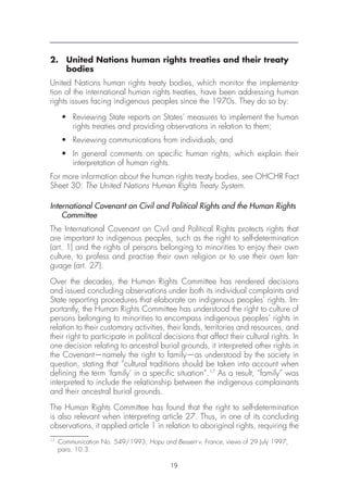 Indigenous People and the United Nations Human Rights System | PDF