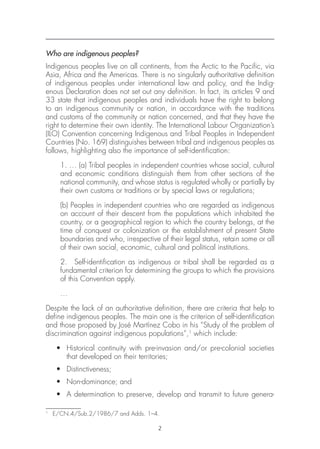 Indigenous People and the United Nations Human Rights System | PDF