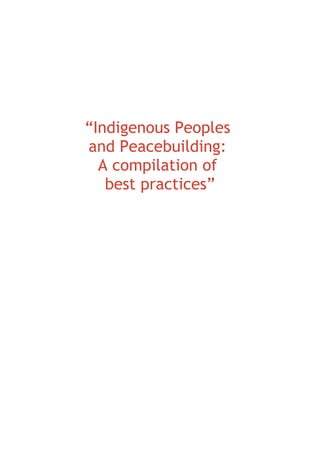Indigenous peoples and peacebuilding | PDF