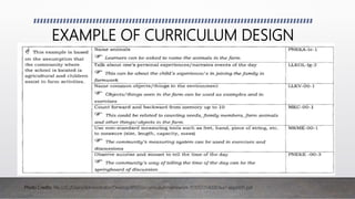 Photo Credits: file:///C:/Users/Administrator/Desktop/IPED/ipcurriculumframework-151007214000-lva1-app6891.pdf
EXAMPLE OF CURRICULUM DESIGN
 