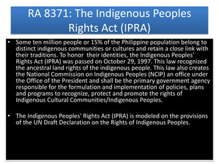 Ipra Program Indigenous Peoples of the Philippines | PPTX