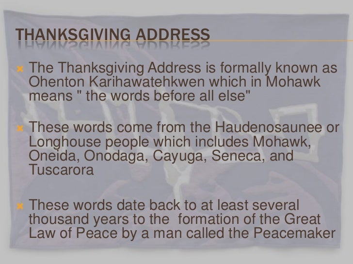 Indigenous presentation the great laws