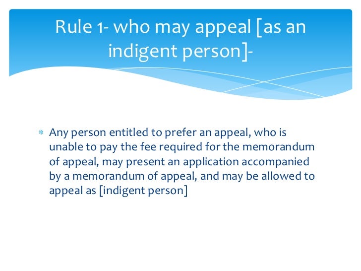 Indigent Person