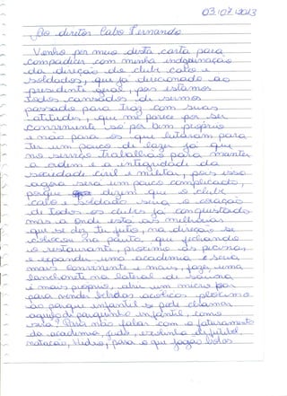 INDGNAÇÃO DE ESPOSA DE MILITAR ASSOCIADO DO CSCS