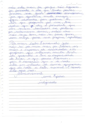 INDGNAÇÃO DE ESPOSA DE MILITAR ASSOCIADO DO CSCS