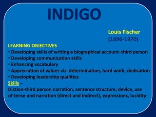 CLASS 12 ENGLISH INDIGO BY LOUIS FISCHER | PDF