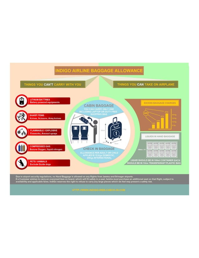 Indigo Airlines Baggage Allowance PDF