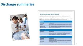 7
Discharge summaries
 