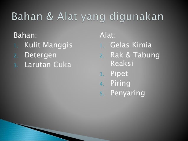 Indikator Asam Basa Alami Dari Kulit Manggis