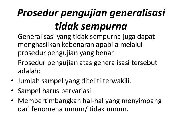 Indikator generalisasi