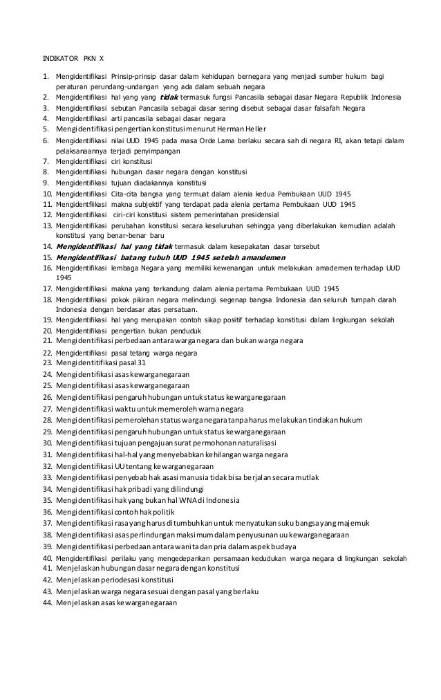 Contoh Soal Mengidentifikasi Dalam Soal Pkn Kelas X Jawabanku Id
