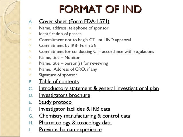 ind investigational new drug application and nda form 1571
