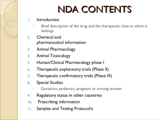 Ind (investigational new drug application) and nda