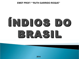 EMEF PROF.ª “RUTH GARRIDO ROQUE” 
ÍÍNNDDIIOOSS DDOO 
BBRRAASSIILL 
2014 
 