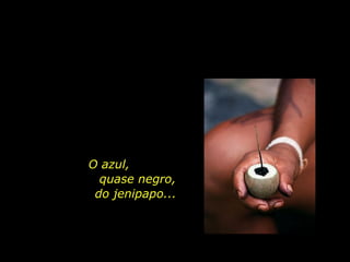 O azul,  quase negro, do jenipapo... 