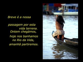 Breve é a nossa
passagem por esta
vida terrena.
Ontem chegámos,
hoje nos banhamos
no Rio da Vida,
amanhã partiremos.

holdemqueen@hotmail.com

 