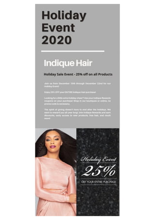 Indique holiday sale