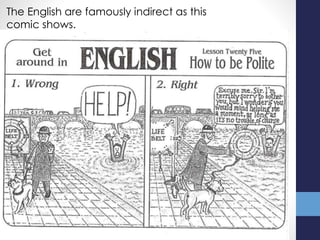 The English are famously indirect as this
comic shows.
 