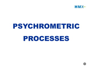 11
PSYCHROMETRIC
PROCESSES
 