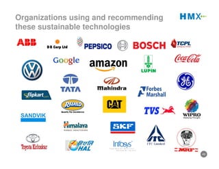 49
SO FAR…
Organizations using and recommending
these sustainable technologies
 