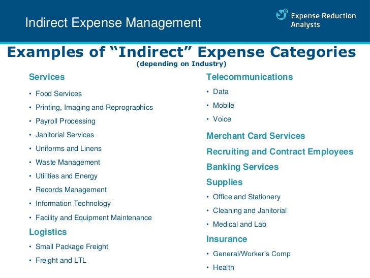 Indirect expense management improvement overview 7 12 no movement