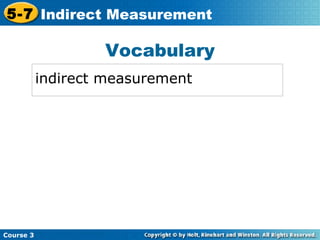 Vocabulary indirect measurement 