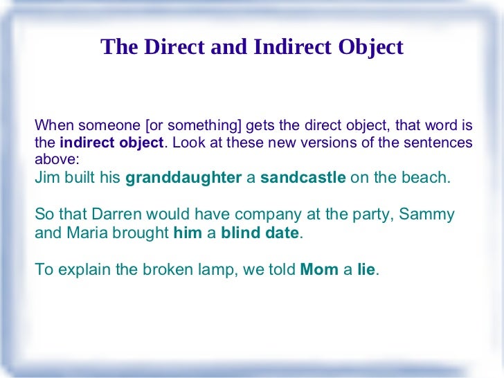 Indirect object