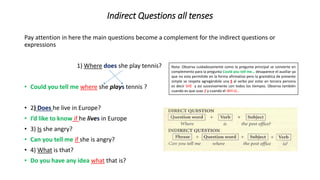Indirect Questions | PPTX