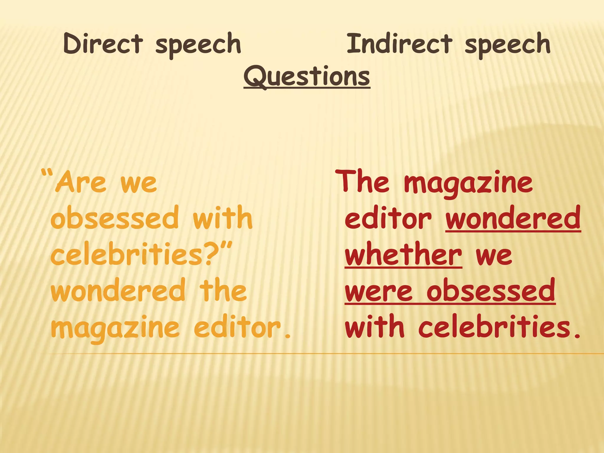 Indirect speech | PPT