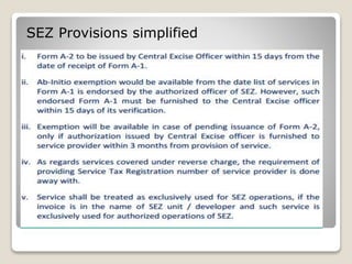 SEZ Provisions simplified
 