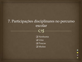  Nenhuma
 Uma
 Poucas
 Muitas
 