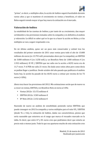 Inditex brilla de nuevo con sus resultados de 2011