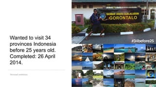 Indonesia Travelers & their
Online Behavior
Presented by Mad Alkatiri at Telkom Inditourism Seminar - Jakarta
 