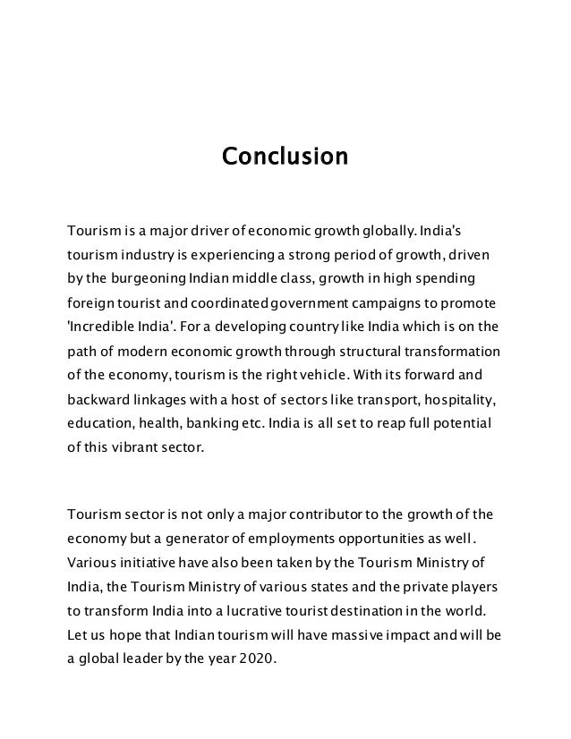 tourism in india conclusion