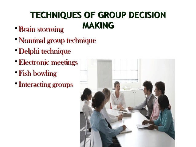 Individual and group decision making