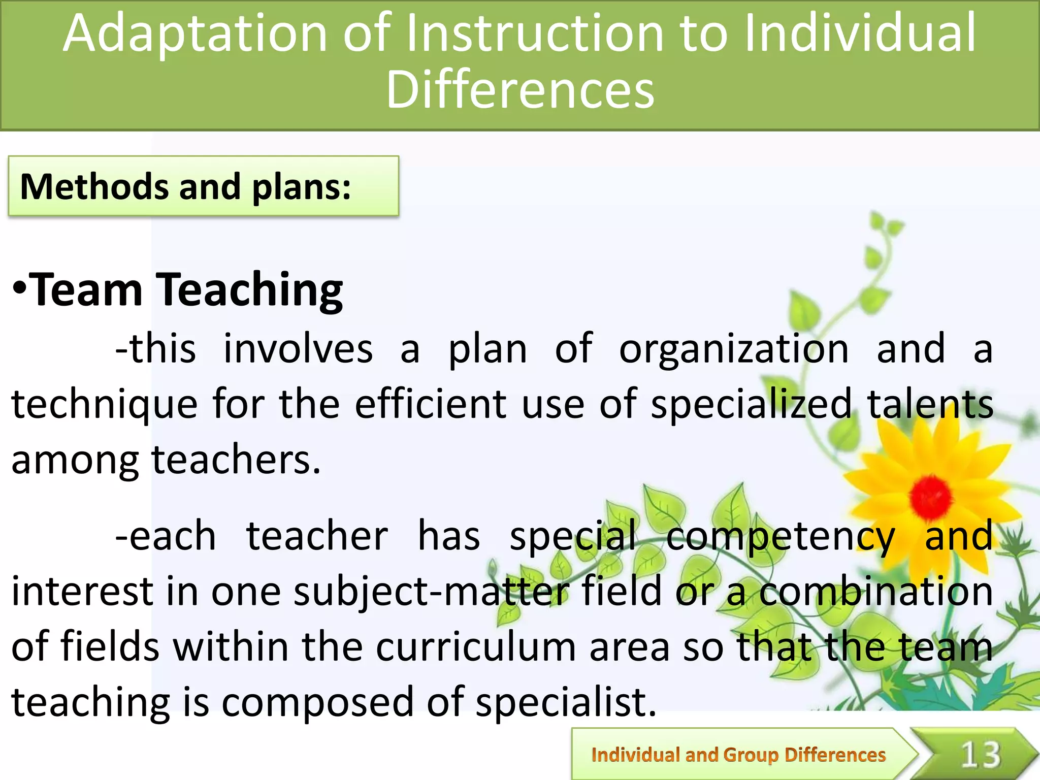 Individual and group differences | PPTX