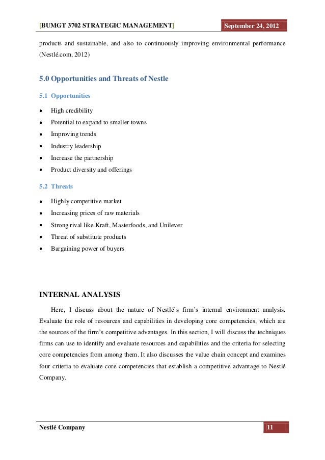 strategic management nestle company nestle application form