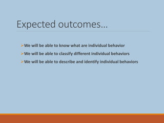 Innate and Instinct behaviour