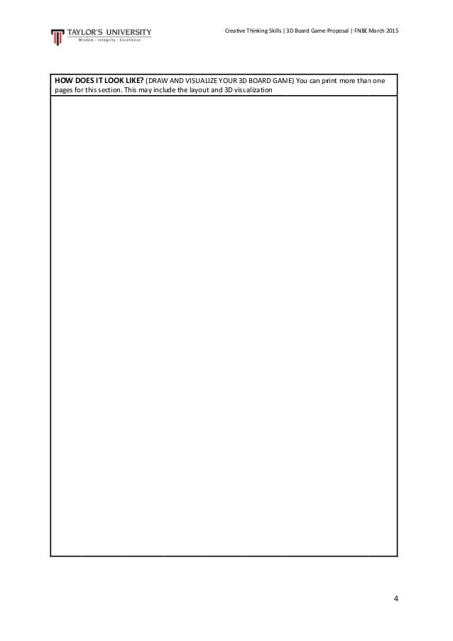 Individual board game proposal template march 2015