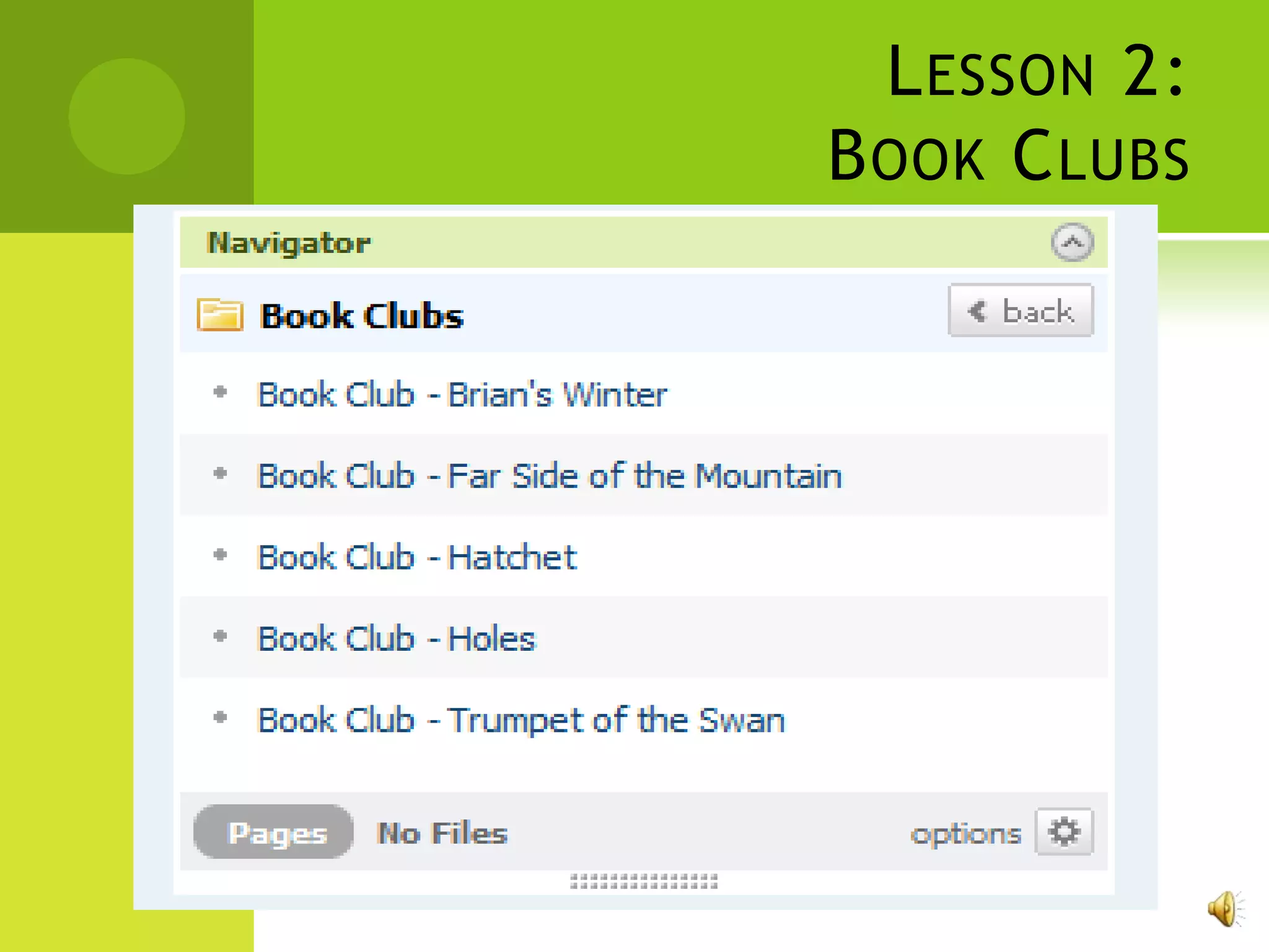 L ESSON 2:
B OOK C LUBS
 