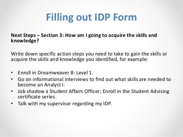 individual development plan template