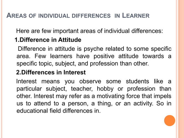 Individual difference | PPTX