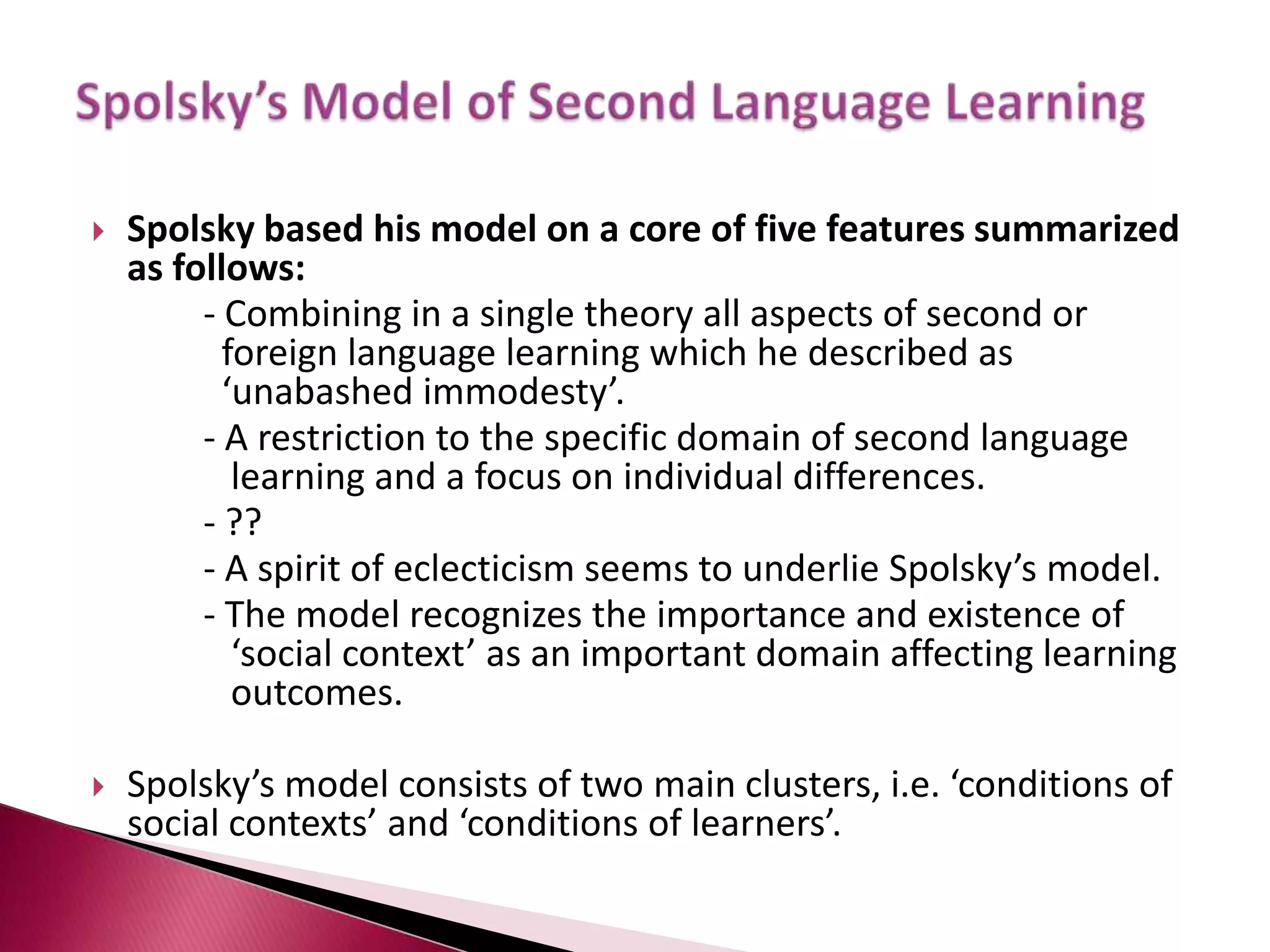 Levin (1977)Levin’s Schematic Model