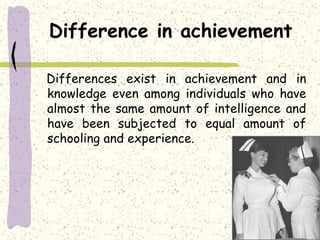 “Individual difference and educational implications- thinking, intelligence and attitude” Slide 12