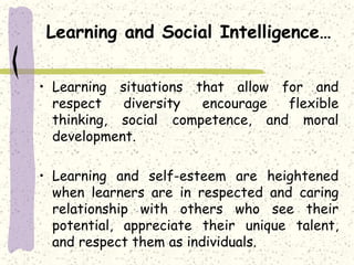 “Individual difference and educational implications- thinking, intelligence and attitude” Slide 26