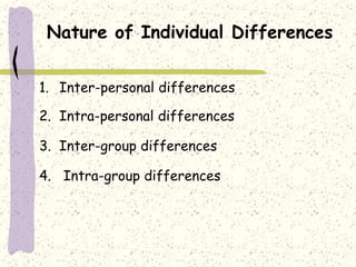 “Individual difference and educational implications- thinking, intelligence and attitude” Slide 7