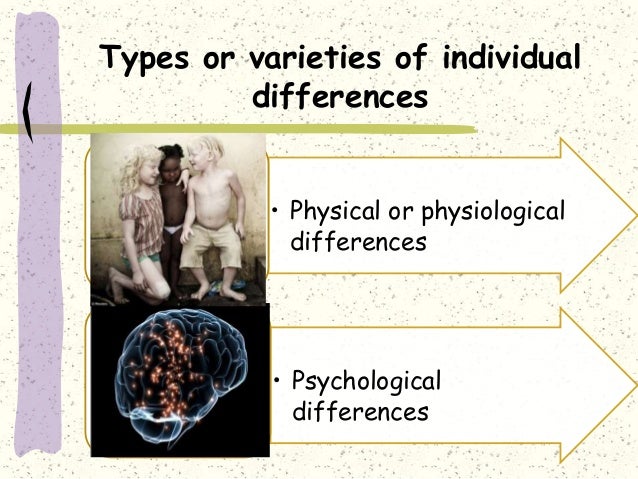  types of individual differences in education what is the causes of 