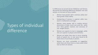 Individual differences | PPTX